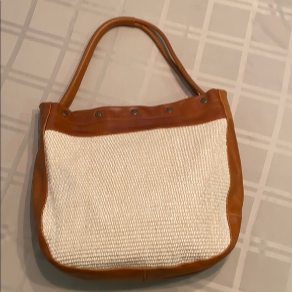 🎉Host Pick🎉 Almost New Furla Straw and Cognac Leather Purse - Picture 1 of 13